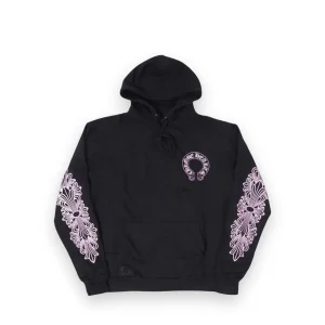 Chrome Hearts Glitter Shoulder Floral Logo hoodie 1