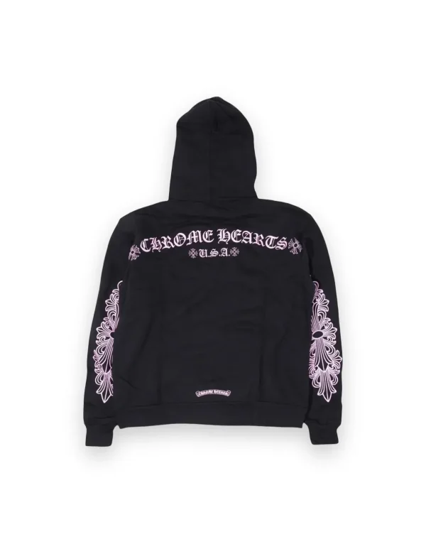 Chrome Hearts Glitter Shoulder Floral Logo hoodie 2