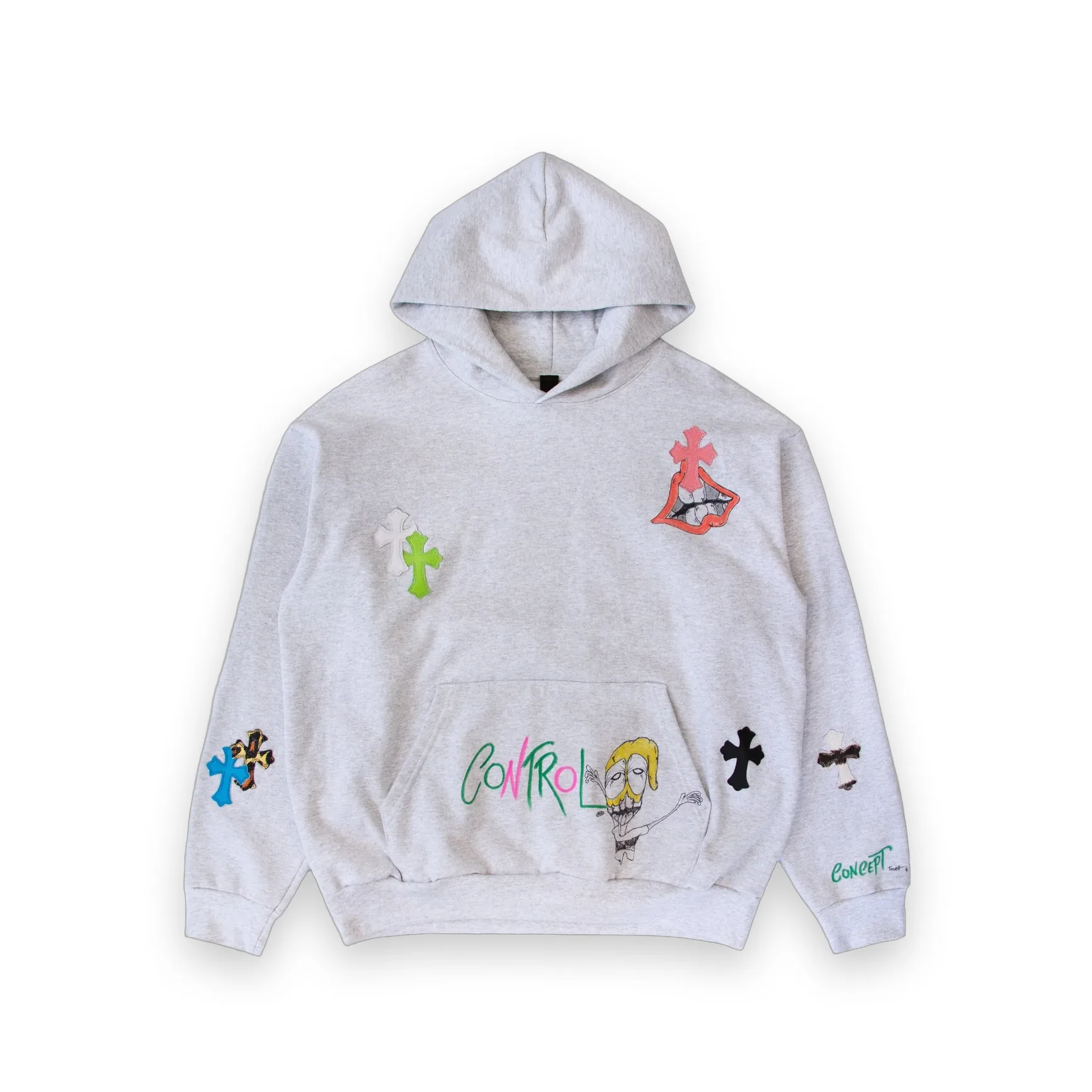 CHROME HEARTS MATTY BOY CROSS PATCH HOODIE OG CHROME HEARTS MATTY BOY CROSS PATCH HOODIE OG 1