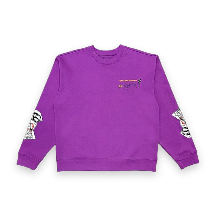 Chrome Hearts Matty Boy I Want More Not Less Crewneck Purple Chrome Hearts Matty Boy I Want More Not Less Crewneck Purple 1