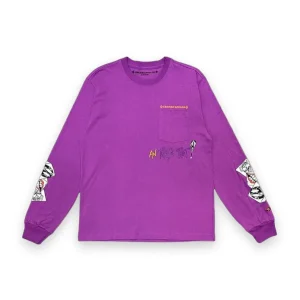 Chrome Hearts Matty Boy I Want More Not Less L/S T-Shirt Purple 1