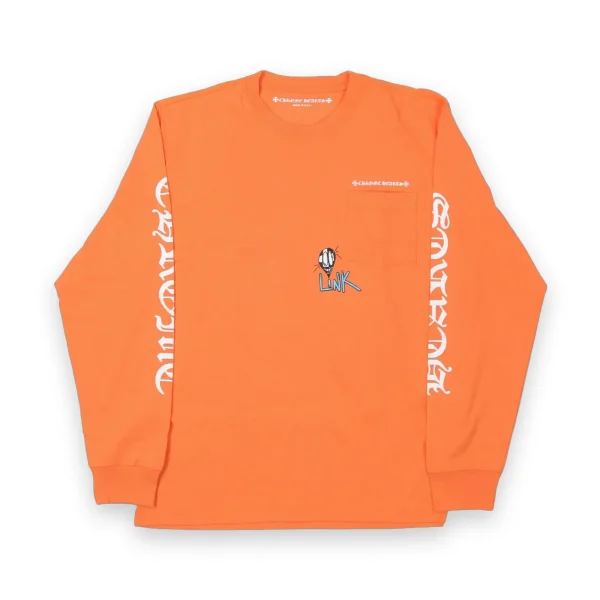 Chrome Hearts Matty Boy Link & Build L/S T-Shirt Orange 2