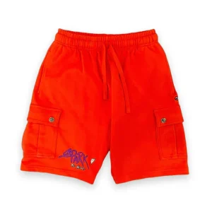 Chrome Hearts Matty Boy Sadistic Lipstick Cargo Sweat Shorts Red 1